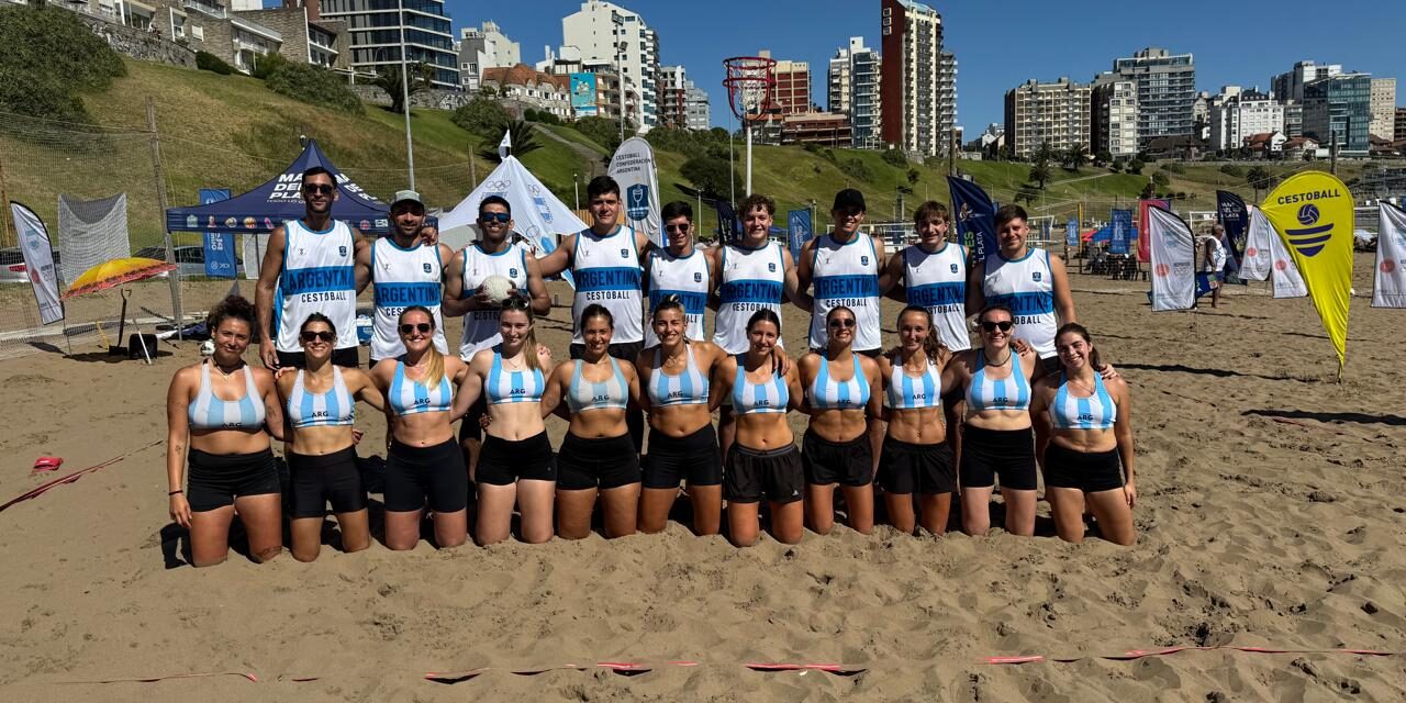 ARGENTINE CESTOBALL TEAMS TRAVELED TO THE BEACH